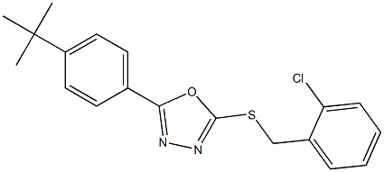 5-(4-tert-butylphenyl)-1,3,4-oxadiazol-2-yl 2-chlorobenzyl sulfide