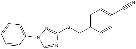 4-{[(1-phenyl-1H-1,2,4-triazol-3-yl)sulfanyl]methyl}benzonitrile Struktur