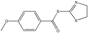 S-(4,5-dihydro-1,3-thiazol-2-yl) 4-methoxybenzenecarbothioate Struktur