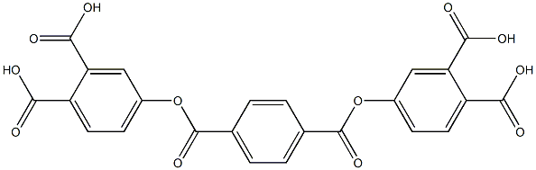 4-{[(4-{[(3,4-dicarboxyphenyl)oxy]carbonyl}phenyl)carbonyl]oxy}benzene-1,2-dicarboxylic acid 结构式