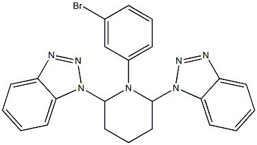 1-[6-(1H-1,2,3-benzotriazol-1-yl)-1-(3-bromophenyl)-2-piperidinyl]-1H-1,2,3-benzotriazole Structure