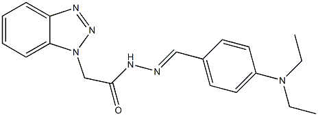2-(1H-1,2,3-benzotriazol-1-yl)-N'-[4-(diethylamino)benzylidene]acetohydrazide Struktur