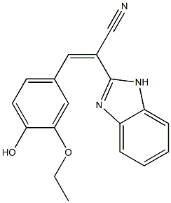 2-(1H-benzimidazol-2-yl)-3-(3-ethoxy-4-hydroxyphenyl)acrylonitrile Structure