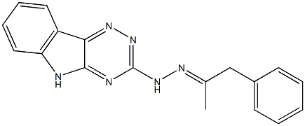 1-phenylacetone 5H-[1,2,4]triazino[5,6-b]indol-3-ylhydrazone Struktur