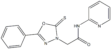 2-(5-phenyl-2-thioxo-1,3,4-oxadiazol-3(2H)-yl)-N-(2-pyridinyl)acetamide Structure