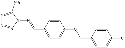 N-(5-amino-1H-tetraazol-1-yl)-N-{4-[(4-chlorobenzyl)oxy]benzylidene}amine Structure