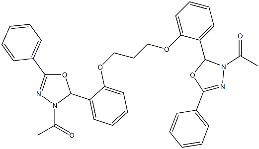 3-acetyl-2-(2-{3-[2-(3-acetyl-5-phenyl-2,3-dihydro-1,3,4-oxadiazol-2-yl)phenoxy]propoxy}phenyl)-5-phenyl-2,3-dihydro-1,3,4-oxadiazole