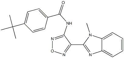 4-tert-butyl-N-[4-(1-methyl-1H-benzimidazol-2-yl)-1,2,5-oxadiazol-3-yl]benzamide Structure