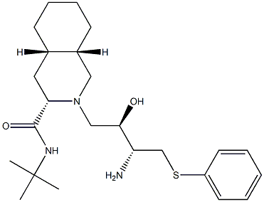  (3S,4aS,8aS)-N-(1,1-Dimethylethyl)decahydro-2-[(2R,3R)-2-hydroxy-3-amino-4-(phenylthio)butyl]-3-isoquinolinecarboxamide.