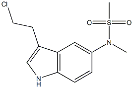 [3-(2-Chloroethyl)-1H-indol-5-yl]-N-methylmethanesulphonamide,,结构式