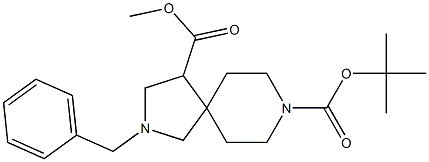 Methyl 2-benzyl-8-Boc-2,8-diaza-spiro[4.5]decane-4-carboxylate Structure
