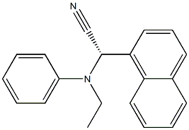 Naphthalen-1-yl-(S)-[(1R)-phenylethylamino]-acetonitrile Structure