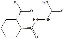 (1S,2R)-2-{[2-(aminocarbothioyl)hydrazino]carbonyl}cyclohexanecarboxylic acid Structure