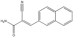 (E)-2-cyano-3-(2-naphthyl)-2-propenamide Struktur