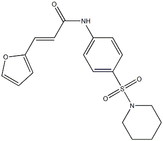 (E)-3-(2-furyl)-N-[4-(1-piperidinylsulfonyl)phenyl]-2-propenamide 化学構造式