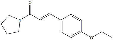 (E)-3-(4-ethoxyphenyl)-1-(1-pyrrolidinyl)-2-propen-1-one,,结构式