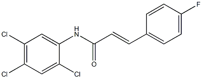 (E)-3-(4-fluorophenyl)-N-(2,4,5-trichlorophenyl)-2-propenamide Struktur