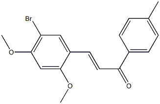 (E)-3-(5-bromo-2,4-dimethoxyphenyl)-1-(4-methylphenyl)-2-propen-1-one Struktur