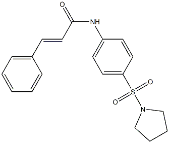 (E)-3-phenyl-N-[4-(1-pyrrolidinylsulfonyl)phenyl]-2-propenamide Structure