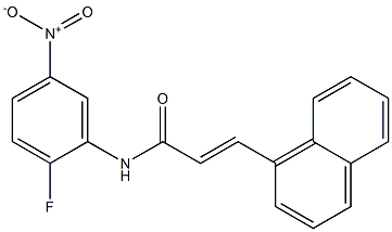 (E)-N-(2-fluoro-5-nitrophenyl)-3-(1-naphthyl)-2-propenamide Struktur