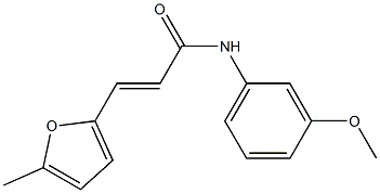(E)-N-(3-methoxyphenyl)-3-(5-methyl-2-furyl)-2-propenamide 化学構造式