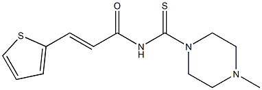 (E)-N-[(4-methyl-1-piperazinyl)carbothioyl]-3-(2-thienyl)-2-propenamide Struktur