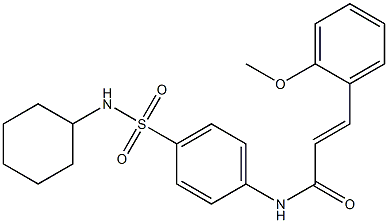 (E)-N-{4-[(cyclohexylamino)sulfonyl]phenyl}-3-(2-methoxyphenyl)-2-propenamide Struktur