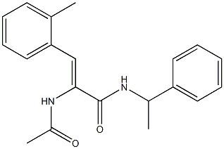 (Z)-2-(acetylamino)-3-(2-methylphenyl)-N-(1-phenylethyl)-2-propenamide Structure