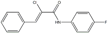 (Z)-2-chloro-N-(4-fluorophenyl)-3-phenyl-2-propenamide Struktur