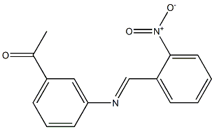 1-(3-{[(E)-(2-nitrophenyl)methylidene]amino}phenyl)-1-ethanone Structure
