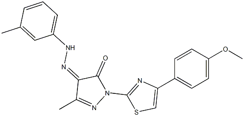 1-[4-(4-methoxyphenyl)-1,3-thiazol-2-yl]-3-methyl-1H-pyrazole-4,5-dione 4-[N-(3-methylphenyl)hydrazone]