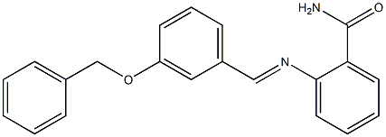 2-({(E)-[3-(benzyloxy)phenyl]methylidene}amino)benzamide Structure