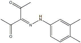2,3,4-pentanetrione 3-[N-(3,4-dimethylphenyl)hydrazone] Struktur