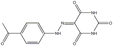 2,4,5,6(1H,3H)-pyrimidinetetrone 5-[N-(4-acetylphenyl)hydrazone] Structure