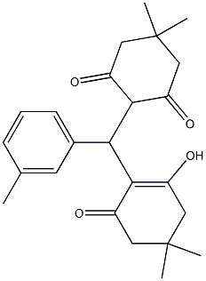 2-[(2-hydroxy-4,4-dimethyl-6-oxo-1-cyclohexen-1-yl)(3-methylphenyl)methyl]-5,5-dimethyl-1,3-cyclohexanedione,,结构式