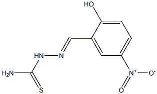 2-[(E)-(2-hydroxy-5-nitrophenyl)methylidene]-1-hydrazinecarbothioamide Struktur