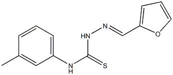 2-[(E)-2-furylmethylidene]-N-(3-methylphenyl)-1-hydrazinecarbothioamide Structure