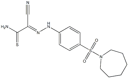 2-{(E)-2-[4-(1-azepanylsulfonyl)phenyl]hydrazono}-2-cyanoethanethioamide