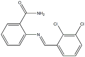 2-{[(E)-(2,3-dichlorophenyl)methylidene]amino}benzamide Structure