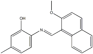 2-{[(E)-(2-methoxy-1-naphthyl)methylidene]amino}-5-methylphenol|