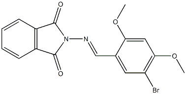 2-{[(E)-(5-bromo-2,4-dimethoxyphenyl)methylidene]amino}-1H-isoindole-1,3(2H)-dione,,结构式