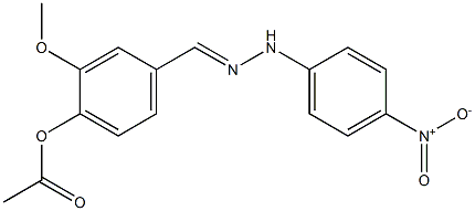 2-methoxy-4-{[(E)-2-(4-nitrophenyl)hydrazono]methyl}phenyl acetate