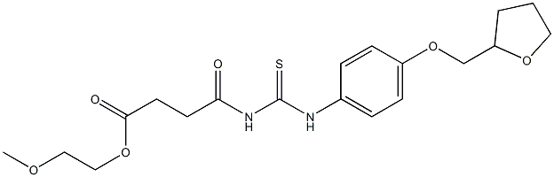 2-methoxyethyl 4-oxo-4-({[4-(tetrahydro-2-furanylmethoxy)anilino]carbothioyl}amino)butanoate