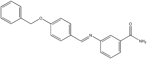 3-({(E)-[4-(benzyloxy)phenyl]methylidene}amino)benzamide Structure