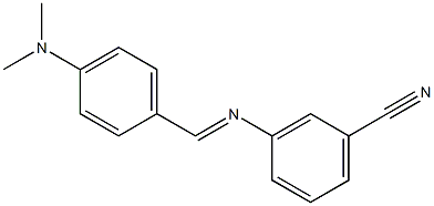 3-({(E)-[4-(dimethylamino)phenyl]methylidene}amino)benzonitrile Struktur
