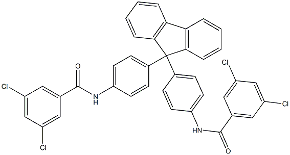 3,5-dichloro-N-[4-(9-{4-[(3,5-dichlorobenzoyl)amino]phenyl}-9H-fluoren-9-yl)phenyl]benzamide Structure
