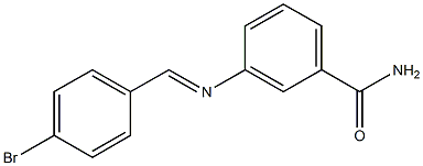 3-{[(E)-(4-bromophenyl)methylidene]amino}benzamide Struktur