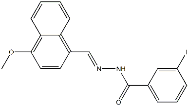 3-iodo-N'-[(E)-(4-methoxy-1-naphthyl)methylidene]benzohydrazide Structure