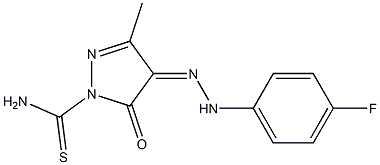 4-[(Z)-2-(4-fluorophenyl)hydrazono]-3-methyl-5-oxo-1H-pyrazole-1(5H)-carbothioamide