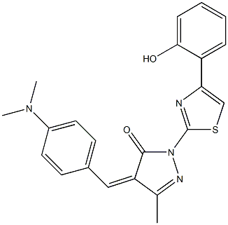 4-{(Z)-[4-(dimethylamino)phenyl]methylidene}-1-[4-(2-hydroxyphenyl)-1,3-thiazol-2-yl]-3-methyl-1H-pyrazol-5-one Structure
